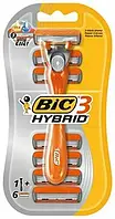 Станок для бритья BIC 3 Hybrid (6 сменных кассет)