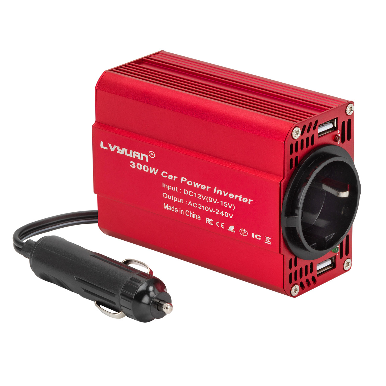Перетворювач/інвертор LVYUAN з 12 В на 220 В 300 Вт, фото 1
