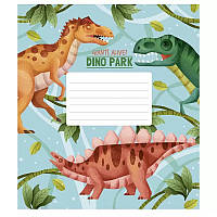 Тетрадь ученическая Dino park 012-3227K-2 в клетку на 12 листов