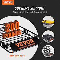 VEVOR Roof Rack Basket Car Roof Rack Universal 1305 x 915 x 127 mm, Roof Rack Tub incl. Bag 90 kg Load