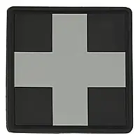 Нашивка медична M-Tac Medic Cross Square PVC - Black/Grey