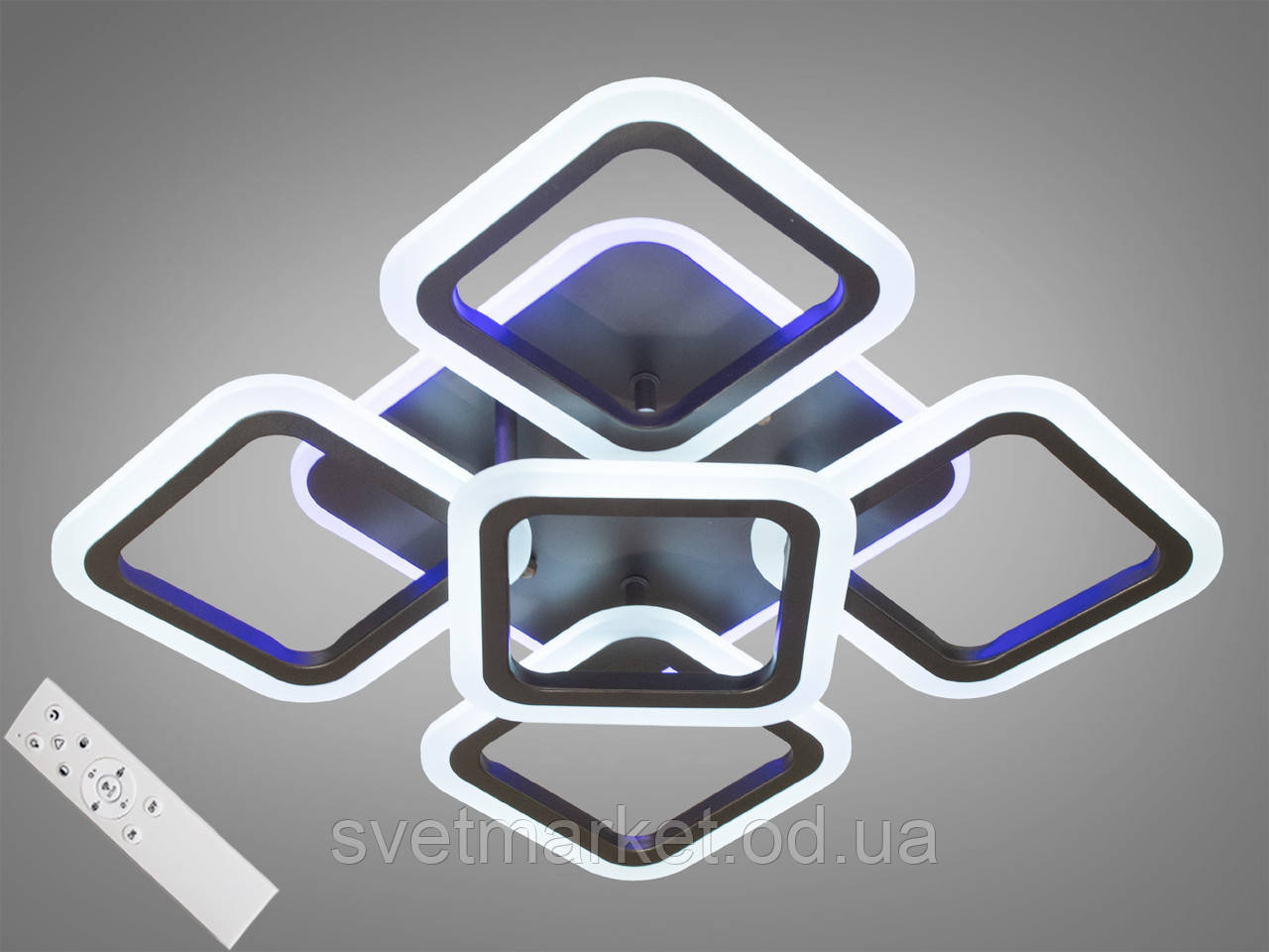 Стельова LED-люстра з димером і підсвіткою MX2400/4+1S CF LED 3color dimmer, фото 1