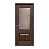 Межкомнатная дверь ПВХ Омис Smart C070CD 600 мм стекло бронза дуб бордо
