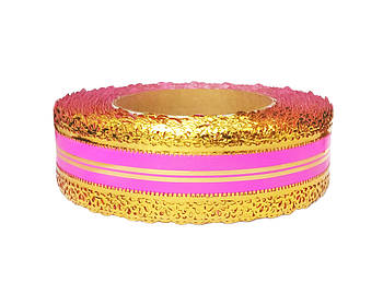 Флористична стрічка - №2 (4 см х 25 ярдів) рожева