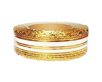 Флористична стрічка - №9 (4 см х 25 ярдів) біла