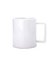 Чашка для сублімації  330 мл біла з прямокутною ручкою