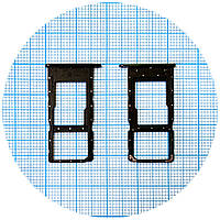 Тримач SIM карти Huawei Honor 10 lite, Honor 9X, Honor 9x Pro, P Smart 2019, P Smart Pro сірий 2 SIM (1 SIM + Micro SD)