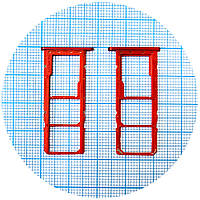 Тримач SIM карти Samsung Galaxy A01 A015F червоний на 2 SIM + MicroSD