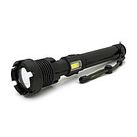 Ліхтарик ручний XHP90.2, LED-індикація, корпус-алюміній, ударостійкий, зарядка від USB 5V/1A, BOX