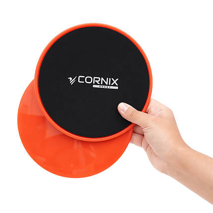 Диски-слайдери для ковзання (гладинга) Cornix Sliding Disc 2 шт XR-0180 Orange Poland, фото 2