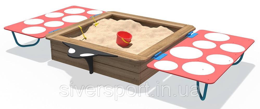 Пісочниця із захисними дверцятами "Божа корівка" SiverSport KID240, фото 1