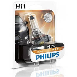 Автолампа Philips H11 Vision, 3200 K, 1 шт (12362PRB1)