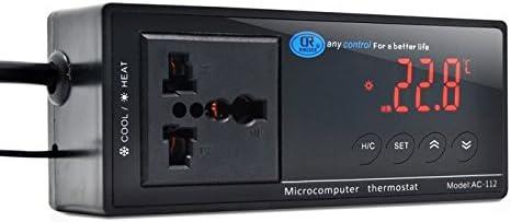 Цифровий терморегулятор для акваріума RINGDER AC-112 230V 16A 16-40°C для рептилій з універсальною вилкою EU/AU, фото 1