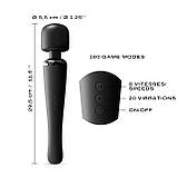 Потужний вібромасажер Dorcel Megawand Black перезаряджуваний, 160 режимів, Черный - SO1403, фото 5