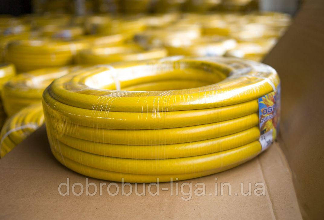 Шланг поливальний жовтий 1" (25.4 мм), 20 м, Добробуд-Ліга, ПВХ