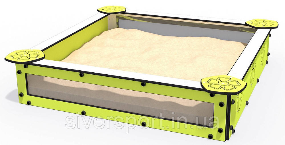 Пісочниця 1,5 м з вікном (виготовлена з HDPE пластику) SiverSport TE338.1, фото 1