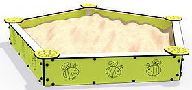 Пісочниця п'ятикутна (виготовлена з HDPE пластику) SiverSport TE339