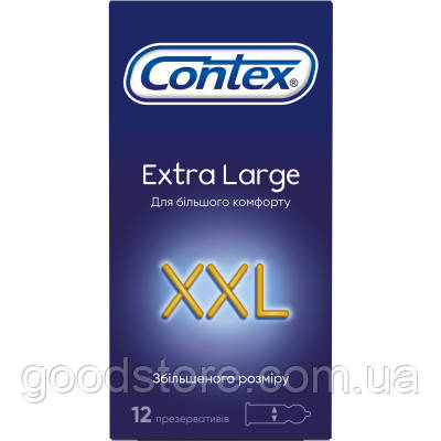 Презервативи Contex Extra Large збільшеного розміру із силіконовим мастилом 12 шт (5060040302231)