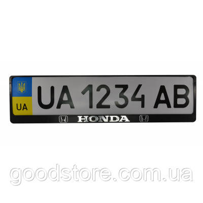 Рамка номерного знака CARLIFE пластик з об'ємними літерами Honda (2шт) (24-005)