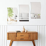 Акрилове нерозбивне дзеркало самоклейка 27х42СМх2ММ, фото 5