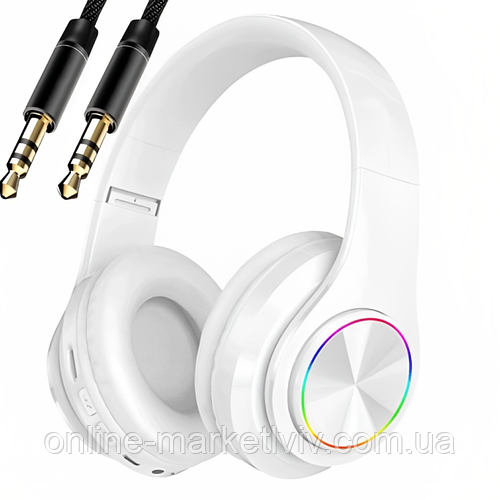 Беспроводные наушники B39, с микрофоном, Белые / Bluetooth наушники со ...