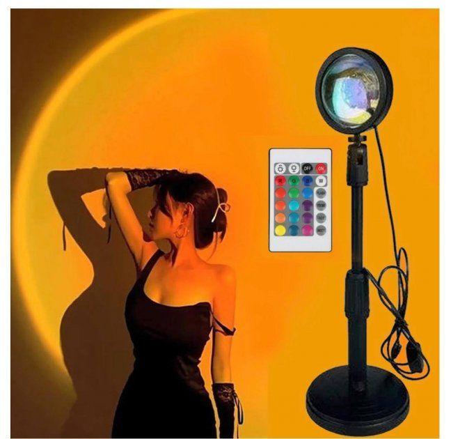 Проекционный светильник с эффектом заката и рассвета Sunset Lamp LED лампа с подсветкой Проектор - фото 4 - id-p1921565627