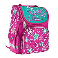 Рюкзак школьный каркасный SMART 557073 Shine Brigh, розовый/бирюзовый (4823091912962)
