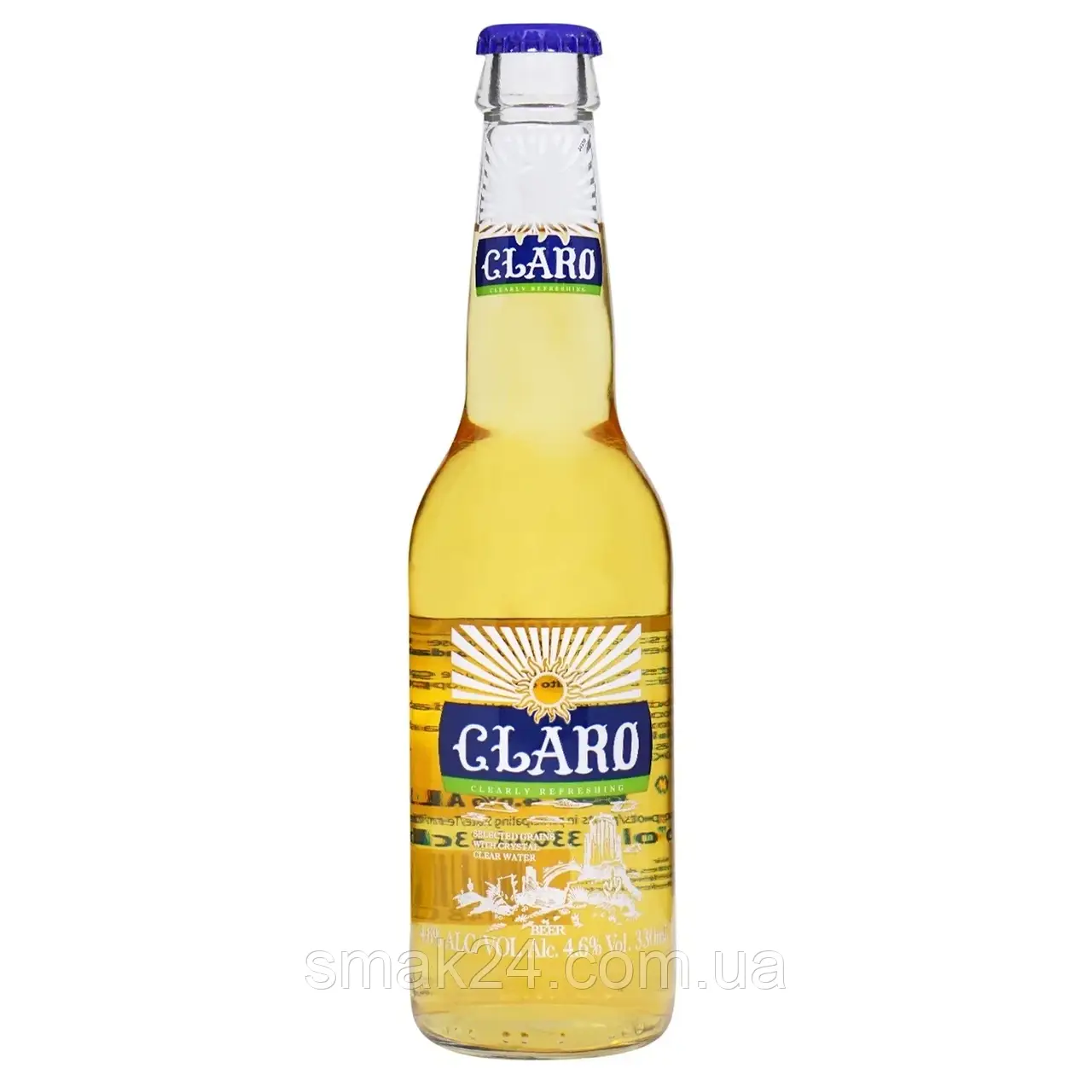 Пиво світле відфільтроване Claro 4.6% 0.33л скло Нідерланди