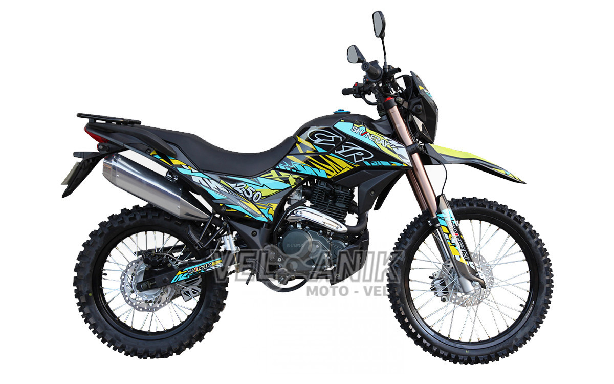 Мотоцикл Shineray XY250GY-6C 250 см3 Cross Black/Blue/Yellow