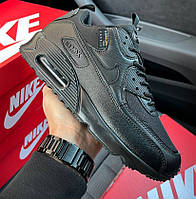 Мужские кроссовки Nike Air Max 90 Surplus весна-осень демисезонные (черные). Живое фото. Эир макс 90