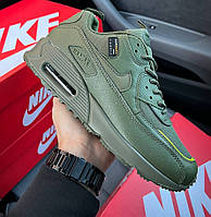 Мужские кроссовки Nike Air Max 90 Surplus весна-осень демисезонные (хаки). Живое фото. Эир макс 90 42