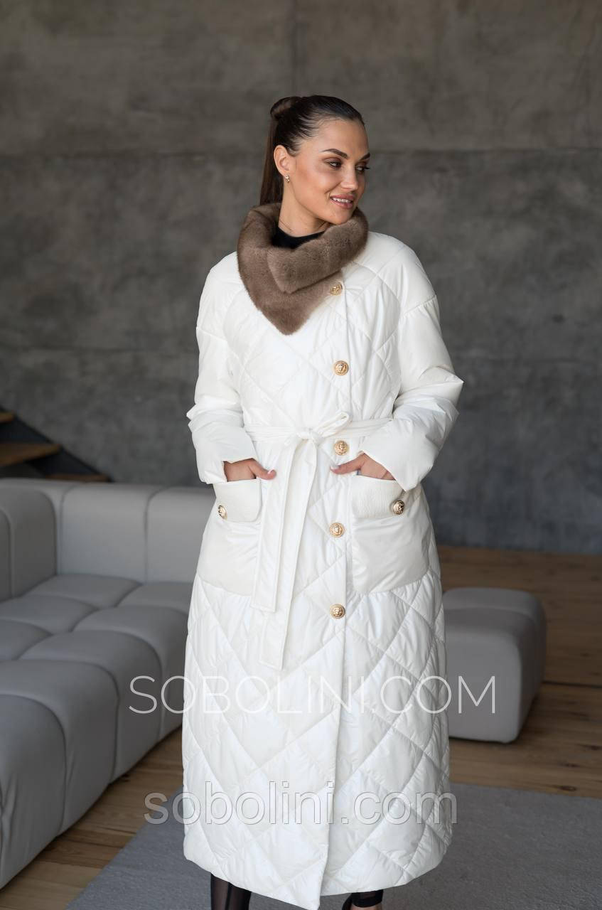 Шкіряні пальто з хутром🤍🤍🤍✂️, фото 1