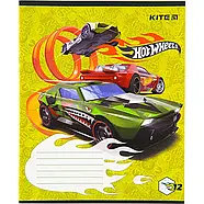 Зошит шкільний Kite Hot Wheels 12 аркушів (у косу лінію) HW22-235, фото 7