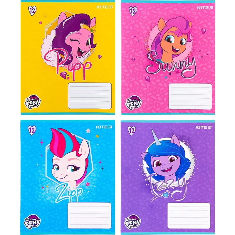 Зошит шкільний Kite My Little Pony 12 аркушів (у косу лінію) LP22-235