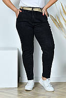 Женские брюки джинсы большого размера Цвет темно-серый Ткань джинс стрейч Размеры 52,54,56,58,60