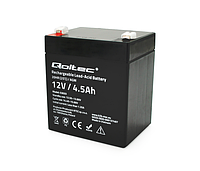 Акумуляторна батарея AGM Qoltec QLT1245B, Black Case, 12 V 4.5 Ah (90 х 70 х 101 (107) Q10