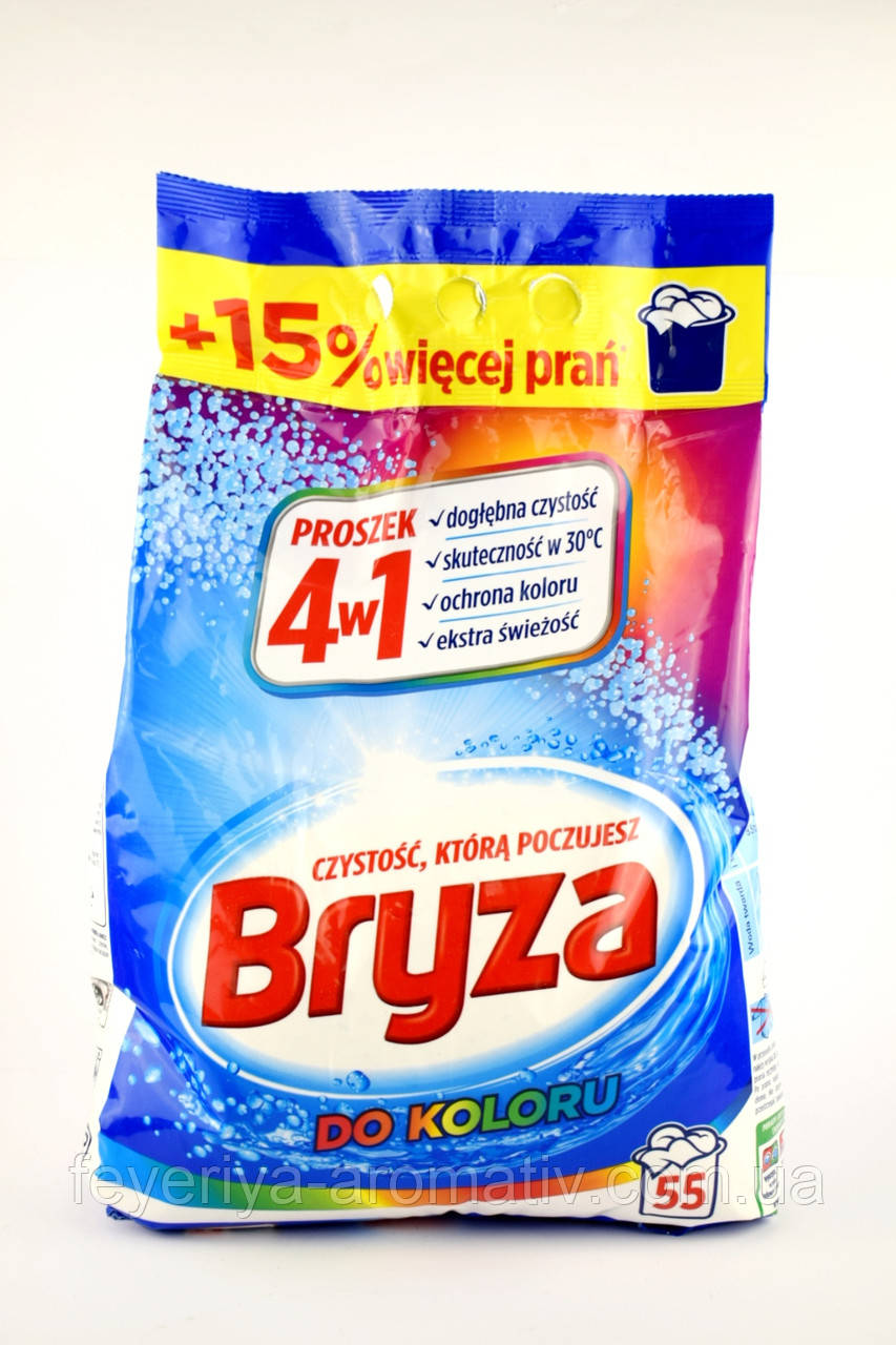 Порошок для прання кольорової білизни Bryza Do Koloru 55 циклів прання 3,575 кг Польща, фото 1