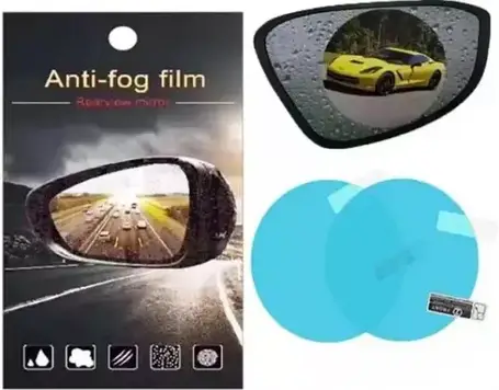 Плівка Anti-fog film 95*95 мм, антидощ для дзеркал авто ⁇ безбарвна захисна плівка від води відблисків і бруду, фото 2