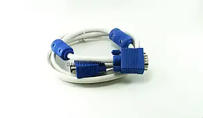 Кабель VGA тато-тато 2 ферити 1.5 м 1,5m, фото 2
