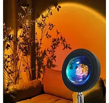 Проекційний світильник Sunset Lamp USB з ефектом заходу, світанку Q07, фото 3