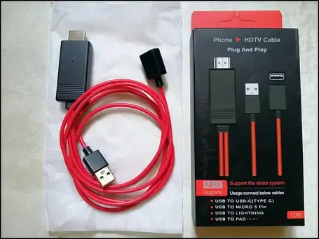 Конвертер відео MHL HDMI G02 (на TYPE-C, на MICRO, на IPHONE) 1м, фото 2