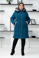 Зимняя качественная женская теплая куртка больших размеров. Бесплатная пересылка