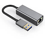 USB мережева карта,Перехідник, адаптер LAN Ethernet RJ45 1000 Мбіт/с RTL8153, фото 2