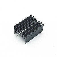 Радиатор D05-TO220 15x10x20 мм алюминиевый черный с одной ножкой