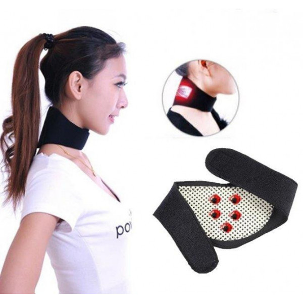 Турмалиновый шейный бандаж с магнитами SUNROZ Self Heating Neck Guard Band - фото 2 - id-p1921614383