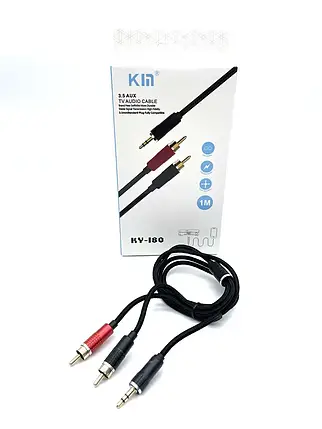 Кабель 3.5 jack-2RCA 1.5м KY-180, фото 2