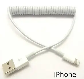 Кабель iPhone5 пружина 1м, фото 2