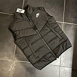 Чоловічий спортивний костюм Nike весна-осінь комплектом демісезонний чорний (кофта+штани+безрукавка) Туреччина. Живе фото, фото 10