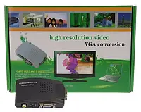 Конвертер AV на VGA (зеленая коробка)