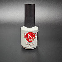 Топ для ногтей UNO 15 мл LUX High Gloss Top Coat - без липкого слоя